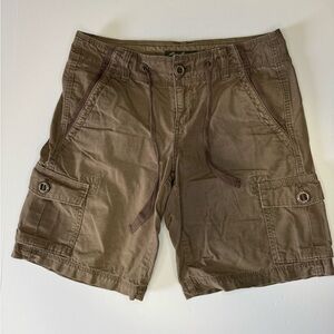 Eddie Bauer Brown Cargo Shorts Womens Size 4 Petite Utility Hiking